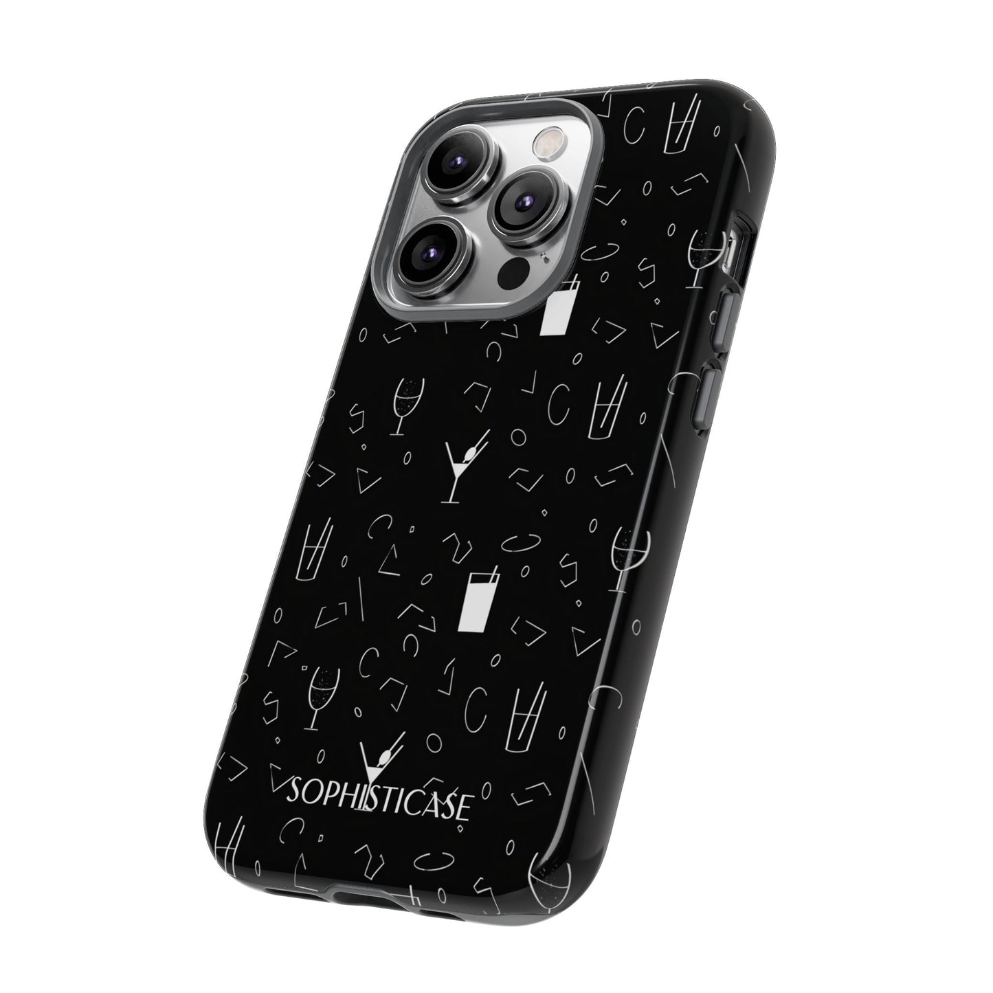 Cocktail Hour in Black - Tough Phone Case for iPhone