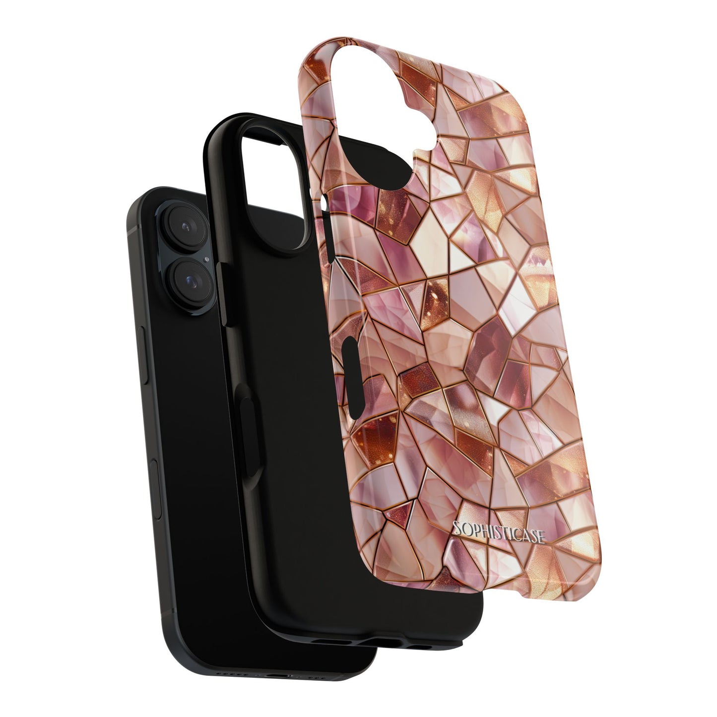 Rose' Runway in Champagne Mosaic - Tough Phone Case