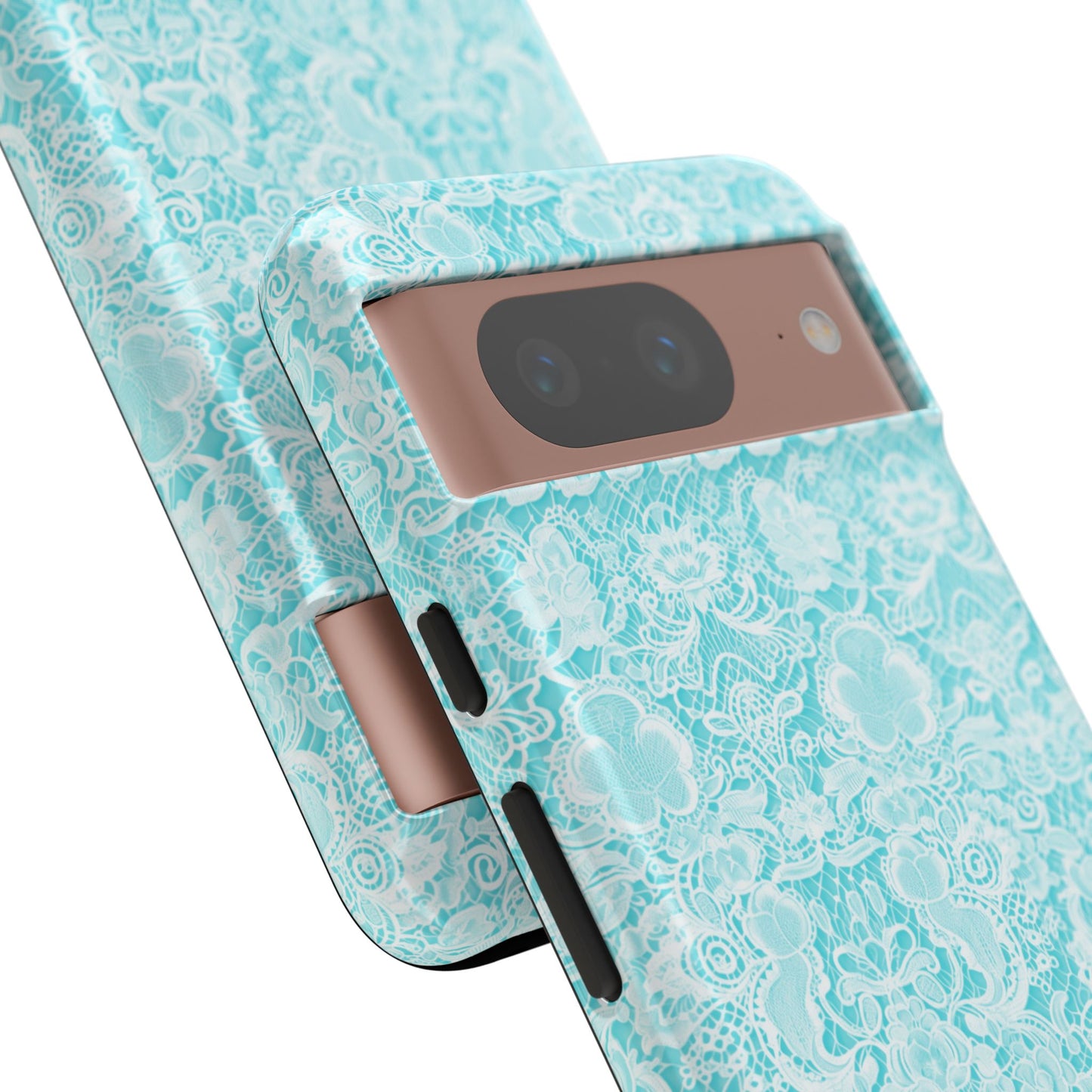 Luxe Lace in Aqua - iPhone Case, Samsung Galaxy Case, Google Pixel Case