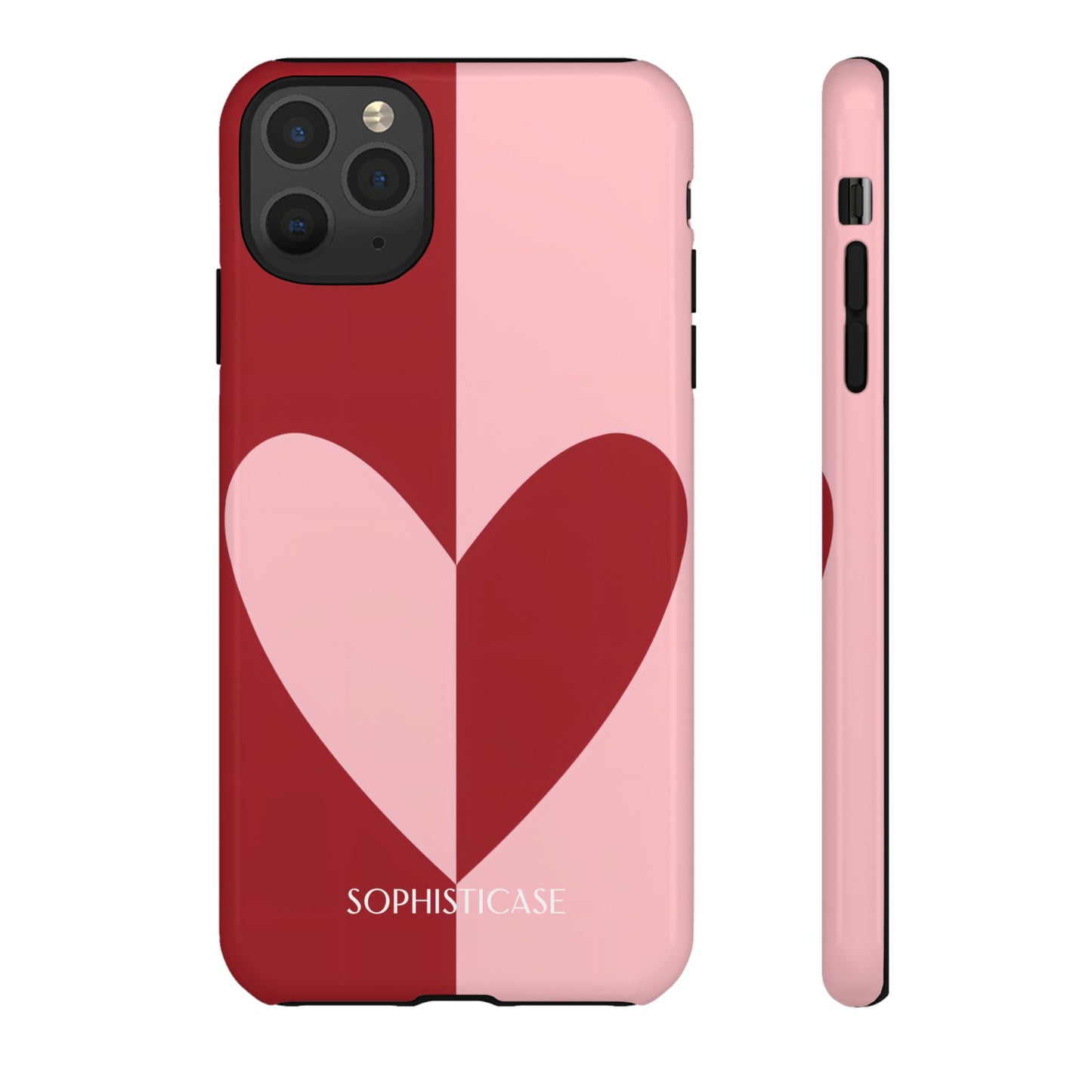 Be Mine in Red and Pink - Protective Phone Case for iPhone