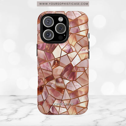 Rose' Runway in Champagne Mosaic - Tough Phone Case