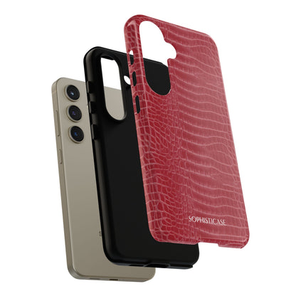 Luxe Leather in Cherry Red - iPhone Case, Samsung Galaxy Case, Google Pixel Case