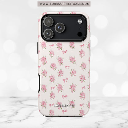 The Sweetest Thing in Coquette Roses and Bows - iPhone Case