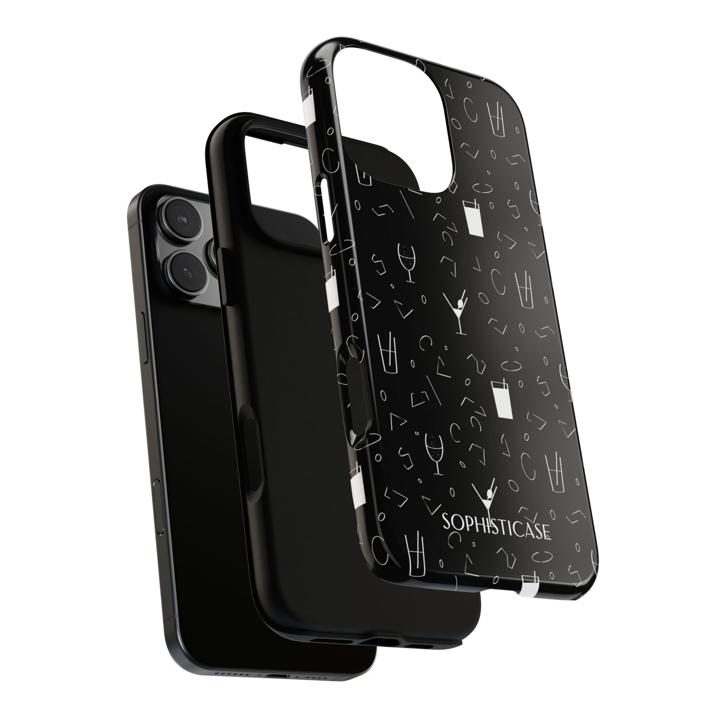 Cocktail Hour in Black - Tough Phone Case for iPhone