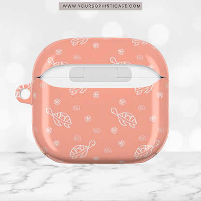 AirPod Cases - Turtle Island in Orange