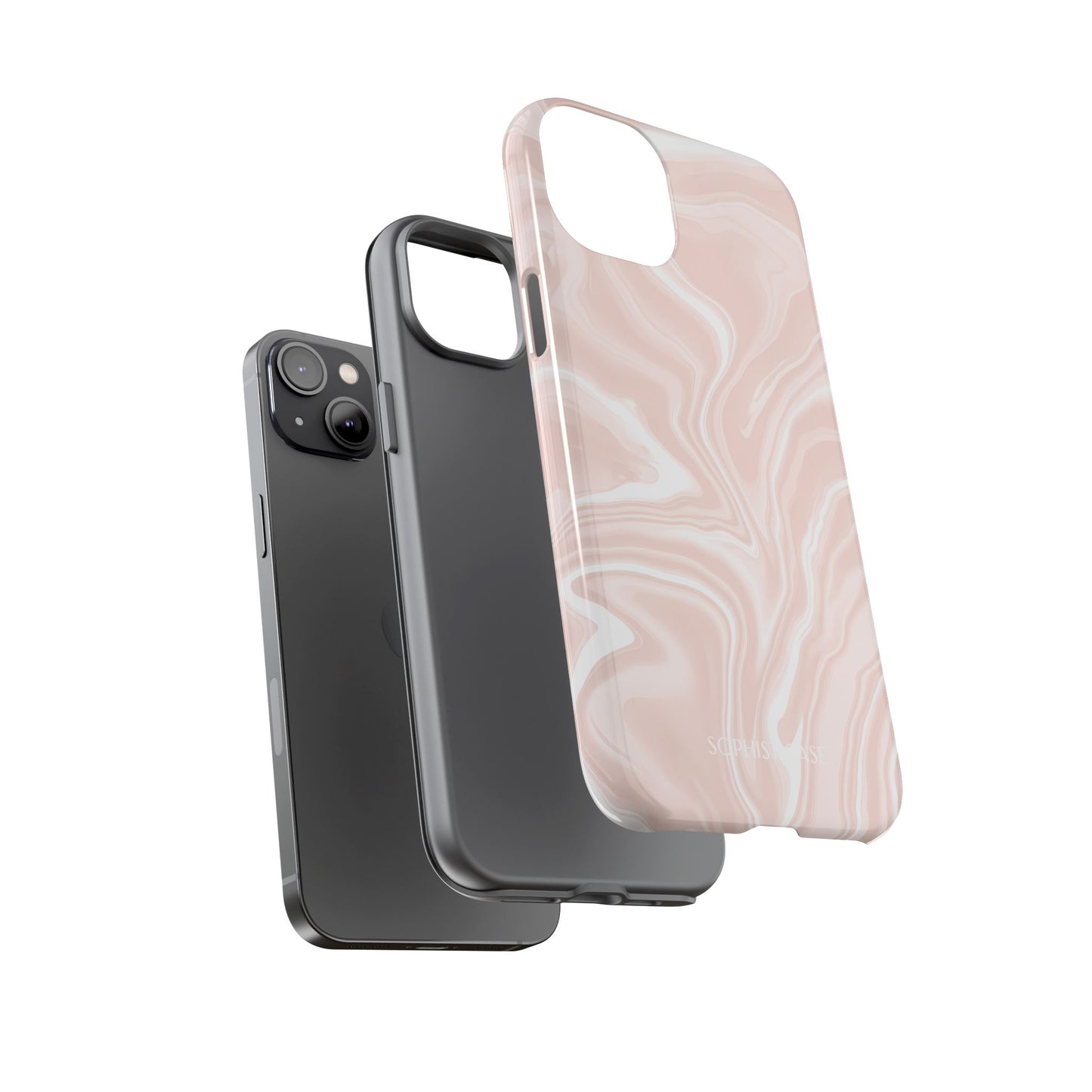Liquid Dreams in Neutral Beige - iPhone Case