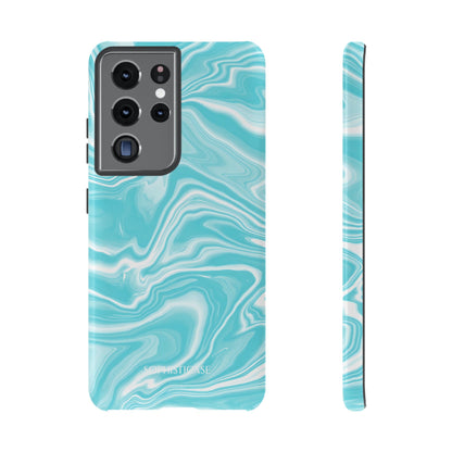 Liquid Dreams in Aqua - Tough Phone Case