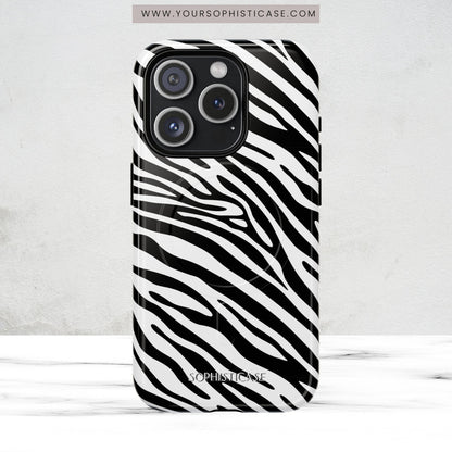 Dark Thoughts in Urban Zebra - iPhone Magsafe Case