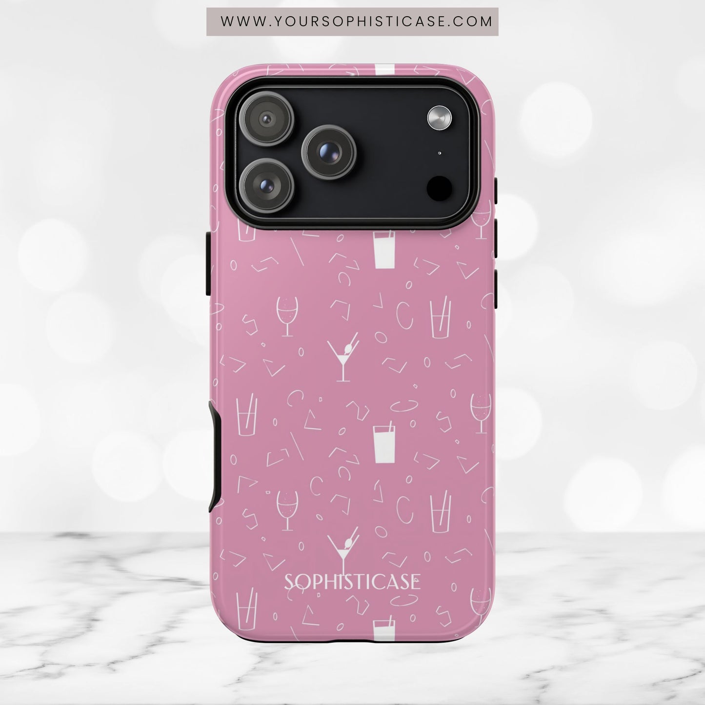 Cocktail Hour in Pink - iPhone Case