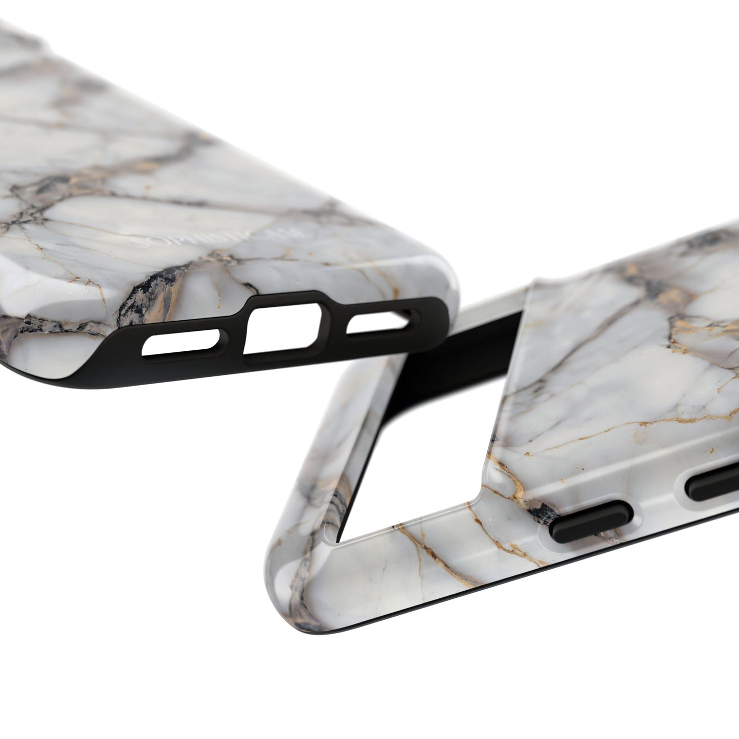 Marble Opulence in Cracked Beige - iPhone Case, Samsung Galaxy Case, Google Pixel Case