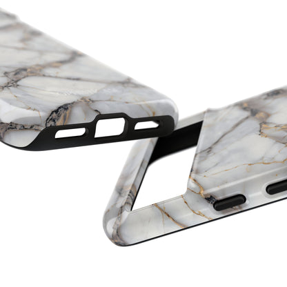 Marble Opulence in Cracked Beige - iPhone Case, Samsung Galaxy Case, Google Pixel Case