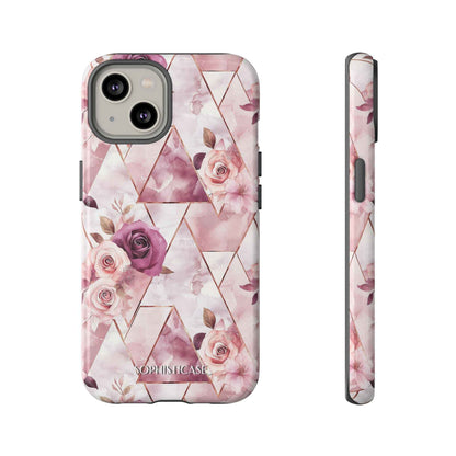 Royal Floral in Plum Chevron - Tough Phone Case