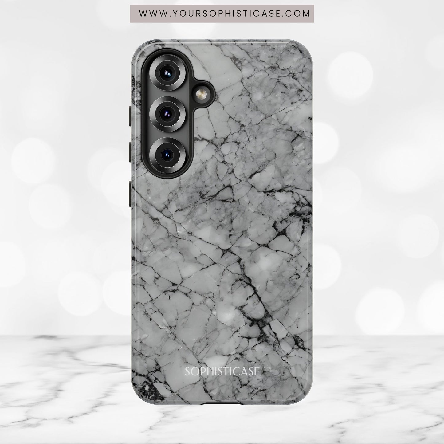 Marble Opulence in Grey - iPhone Case, Samsung Galaxy Case, Google Pixel Case
