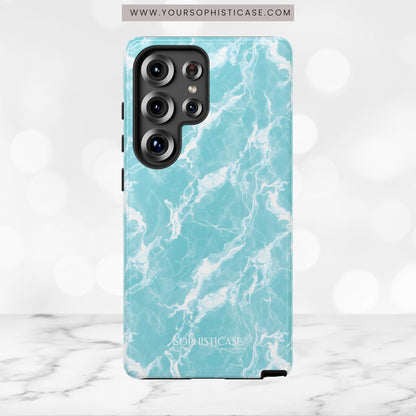 Marble Crush in Aqua - Tough Phone Case