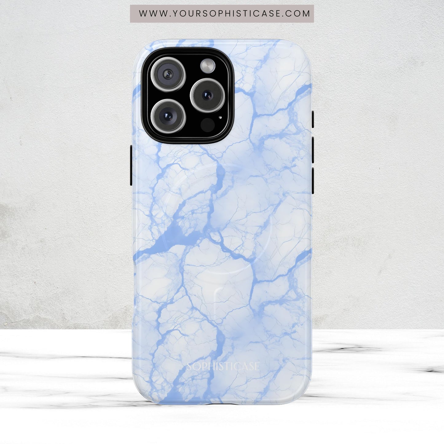 Marble Opulence in Blue - Magsafe Case