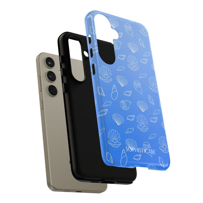 Seashell Society in Ocean Blue - Drop Proof Phone Case for Samsung Galaxy