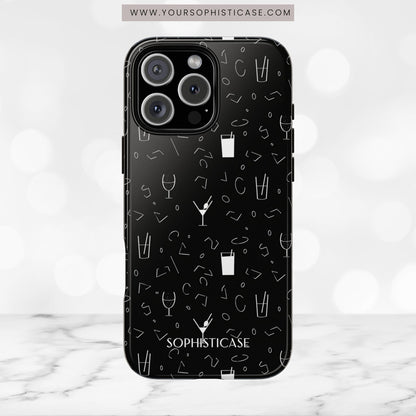 Cocktail Hour in Black - iPhone Case