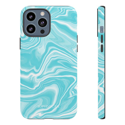 Liquid Dreams in Aqua - Tough Phone Case