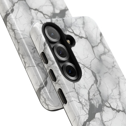 Marble Opulence in Charcoal Grey - Tough Phone Case