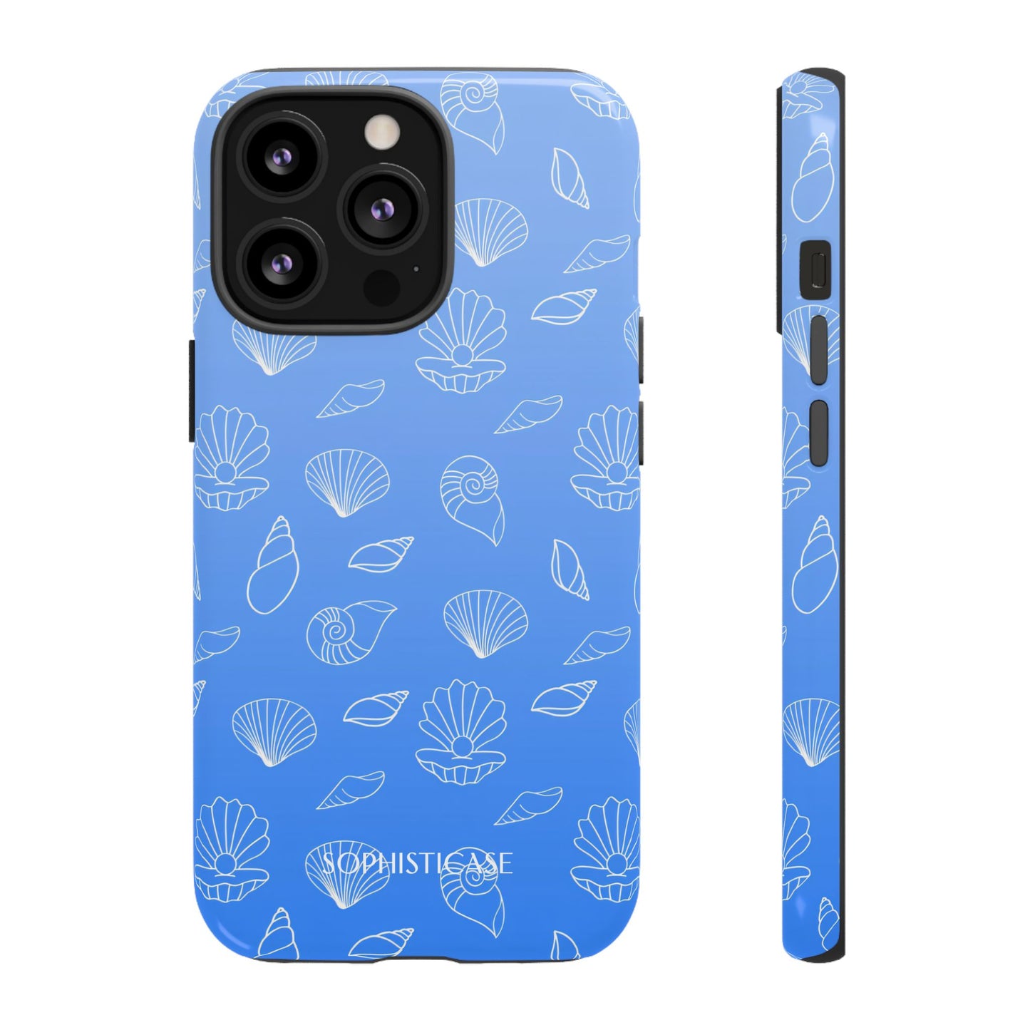 Seashell Society in Ocean Blue - iPhone Case, Samsung Galaxy Case, Google Pixel Case