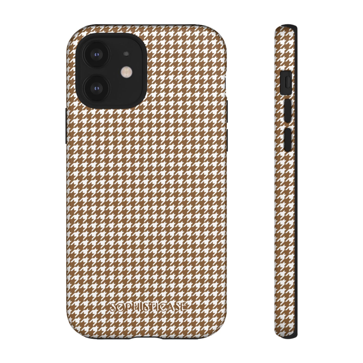 Houndstooth in Brown - iPhone Case