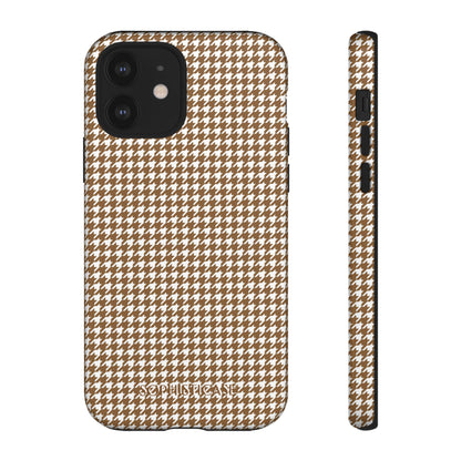 Houndstooth in Brown - iPhone Case