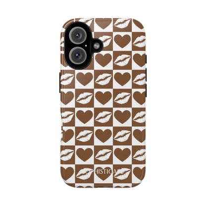 Belle Amie in Deep Brown - Galentines Release - Shockproof Phone Case for iPhone, Samsung Galaxy and Google Pixel