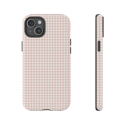 Houndstooth in Neutral - Drop Proof Phone Case for iPhone