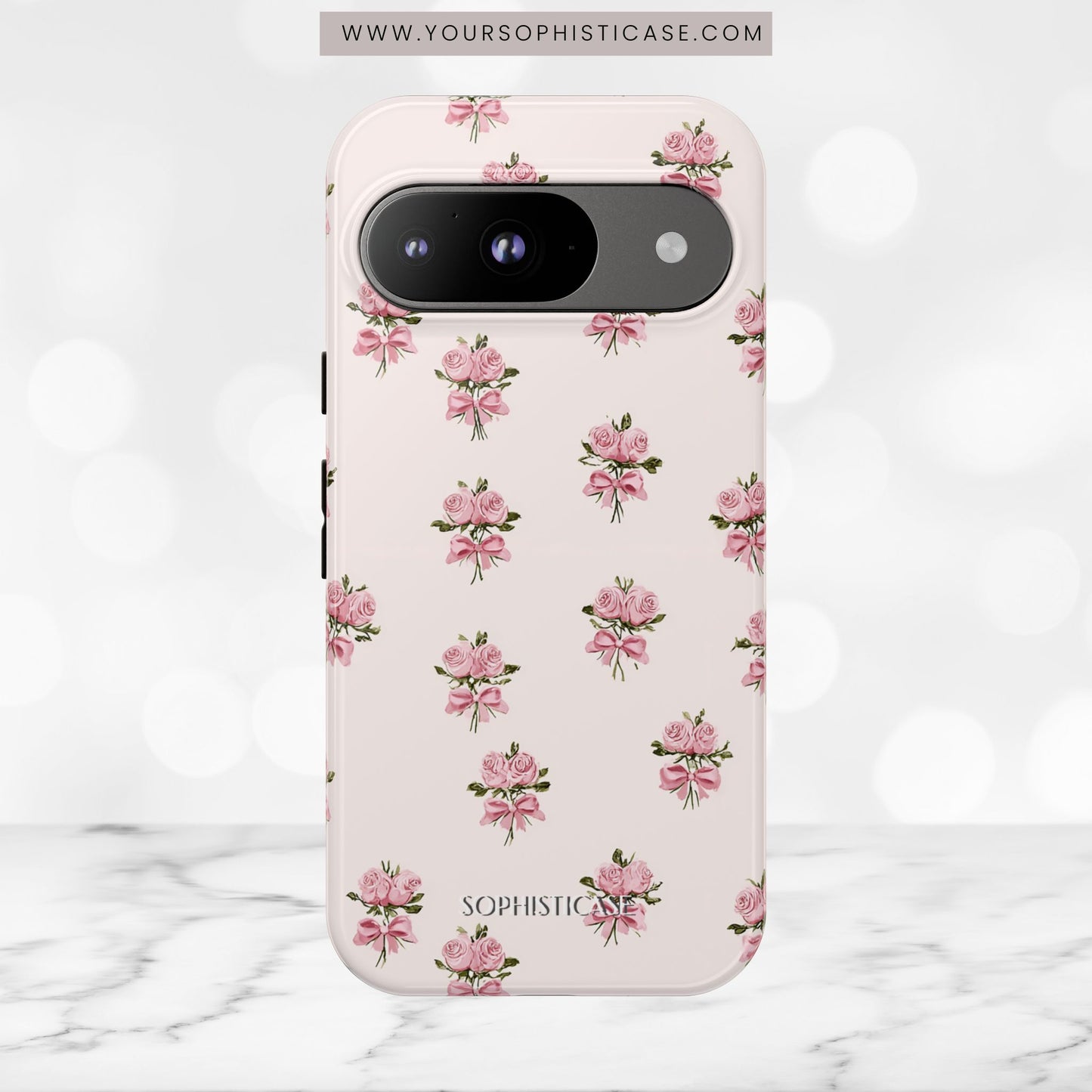 The Sweetest Thing in Coquette Rose Bouquet - iPhone Case, Samsung Galaxy Case, Google Pixel Case