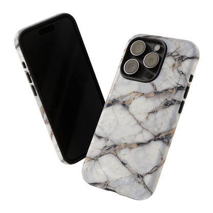 Marble Opulence in Cracked Beige - iPhone Case, Samsung Galaxy Case, Google Pixel Case