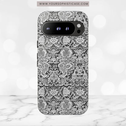 Luxe Lace in Black - iPhone Case, Samsung Galaxy Case, Google Pixel Case