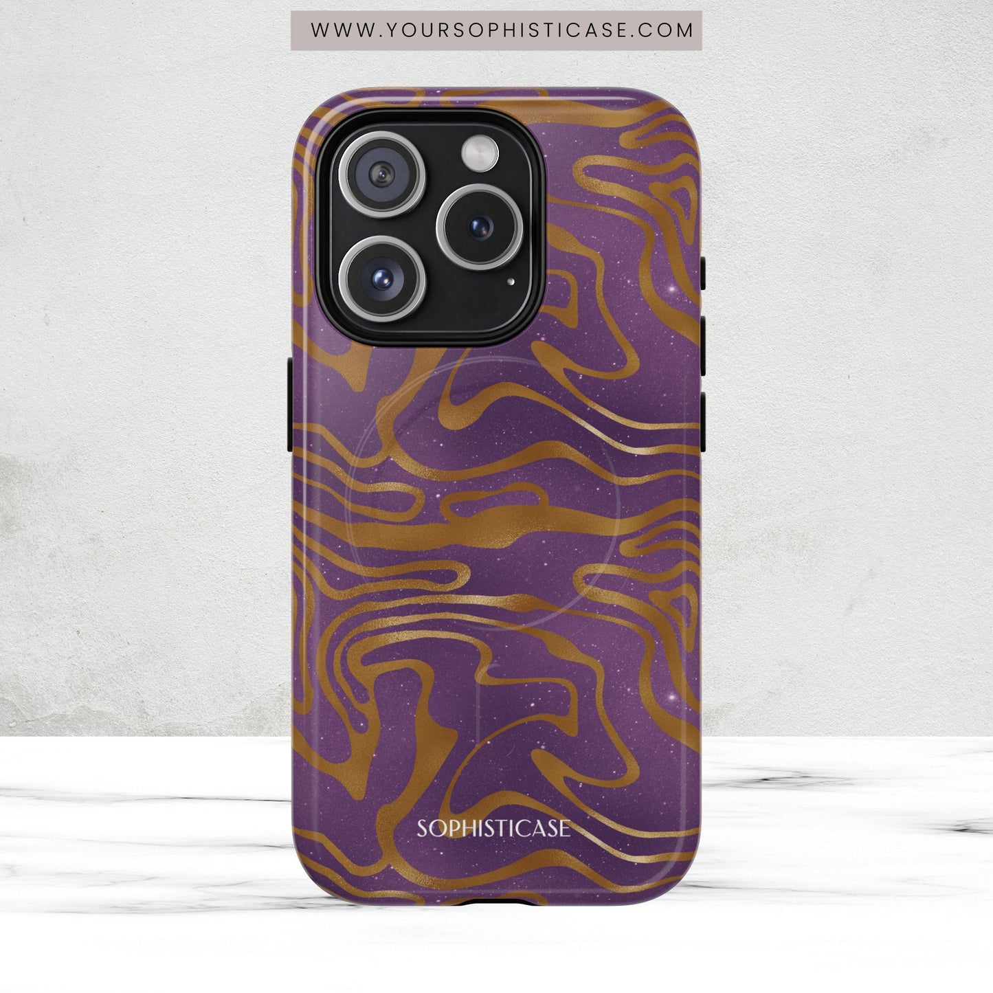 Cosmic Gold in Purple - iPhone Magsafe Case