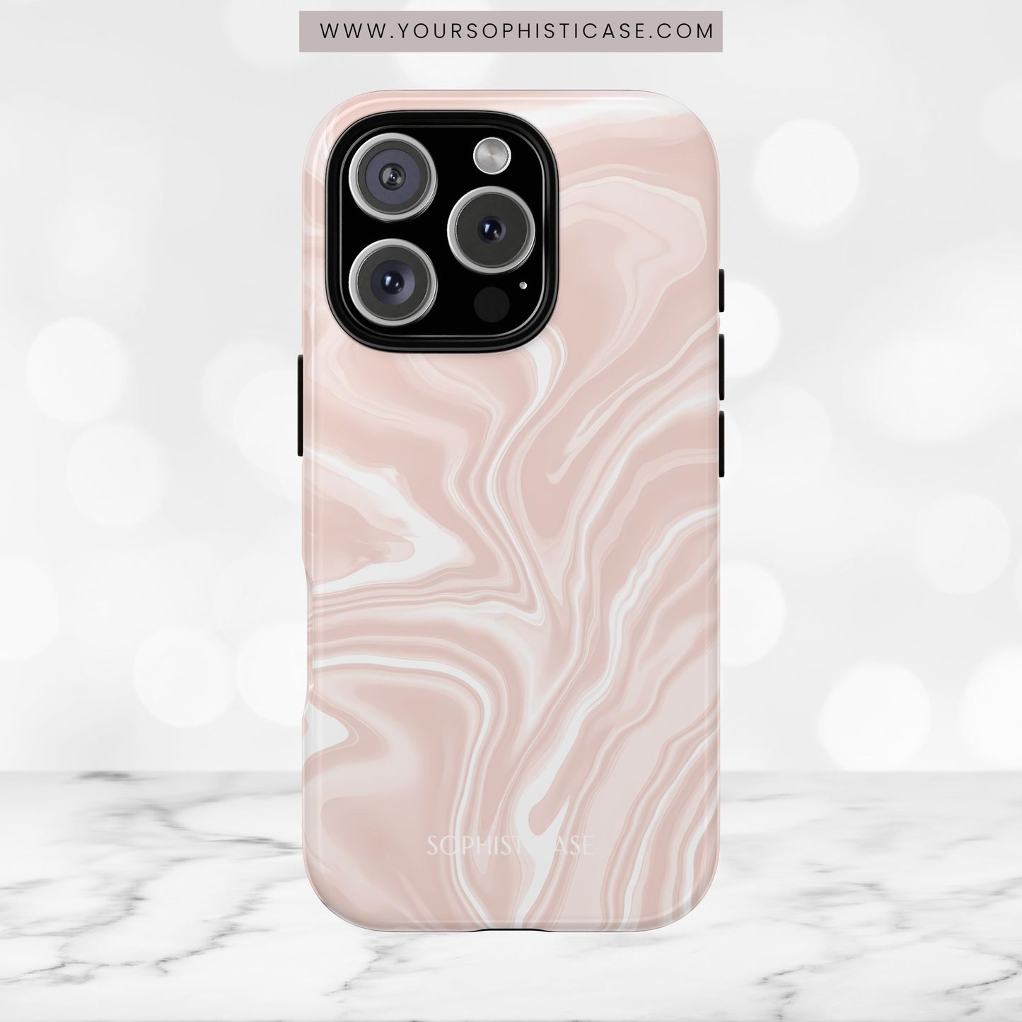 Liquid Dreams in Neutral Beige - iPhone Case