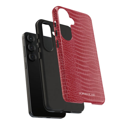 Luxe Leather in Cherry Red - iPhone Case, Samsung Galaxy Case, Google Pixel Case