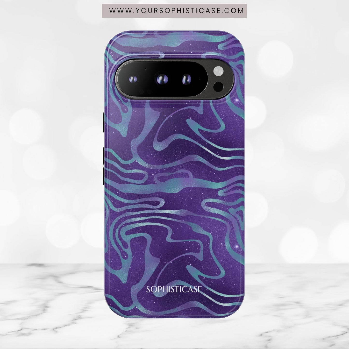 Cosmic Gold in Blue & Purple - iPhone Case, Samsung Galaxy Case, Google Pixel Case