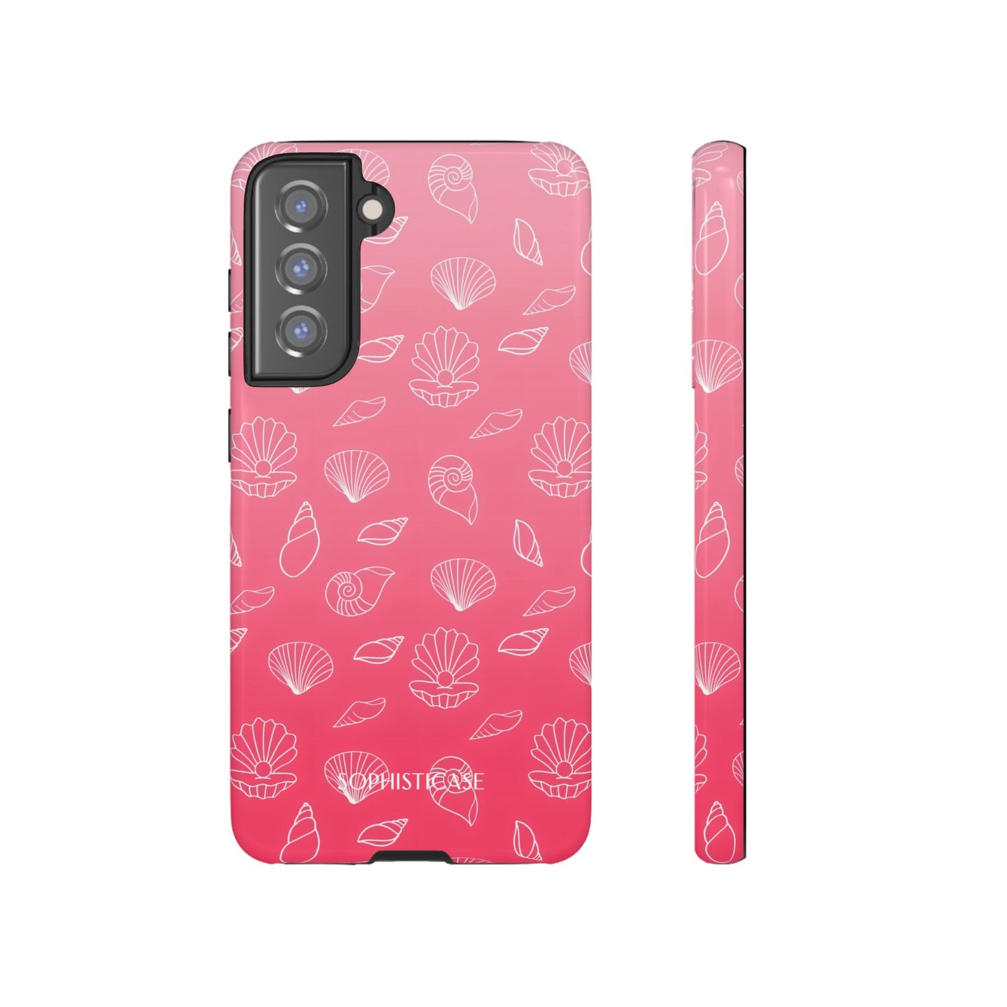 Seashell Society in Sunset Pink - iPhone Case, Samsung Galaxy Case, Google Pixel Case