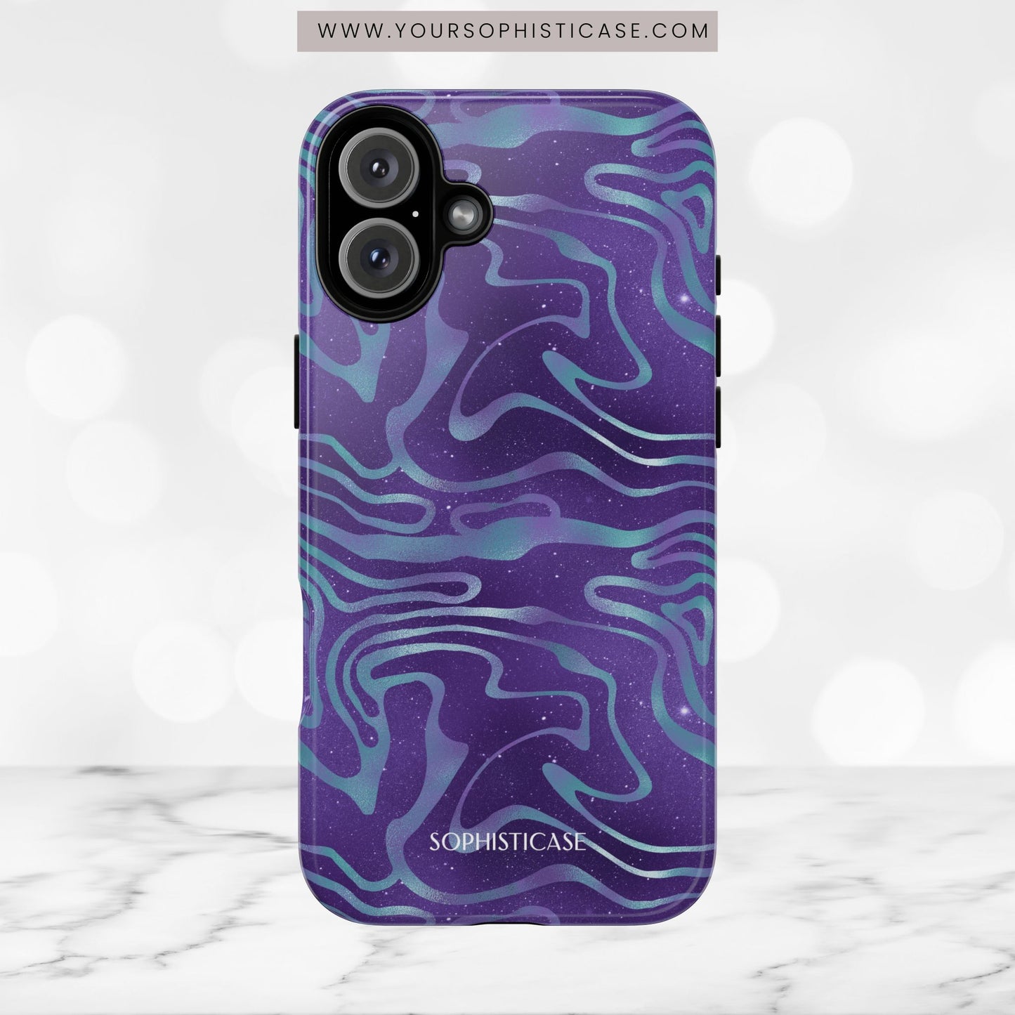 Cosmic Gold in Blue & Purple - iPhone Case, Samsung Galaxy Case, Google Pixel Case