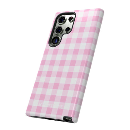 Gingham in Pink - Protective Phone Case for Samsung Galaxy