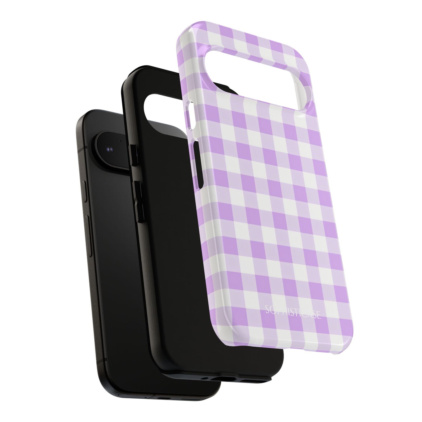 Gingham in Purple - iPhone Case, Samsung Galaxy Case, Google Pixel Case