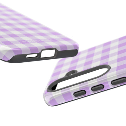 Gingham in Purple - iPhone Case, Samsung Galaxy Case, Google Pixel Case
