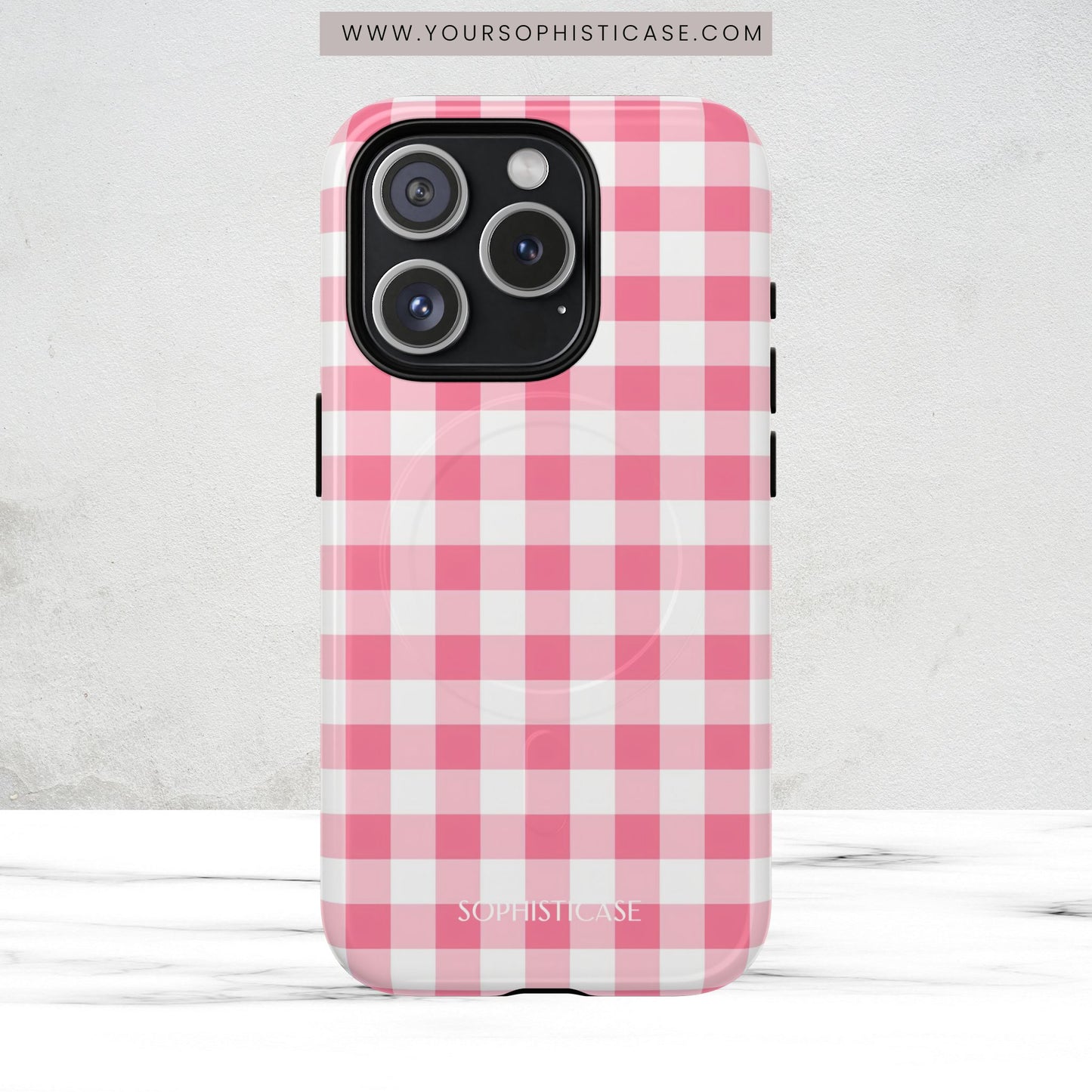 Gingham in Salmon - Magsafe Case