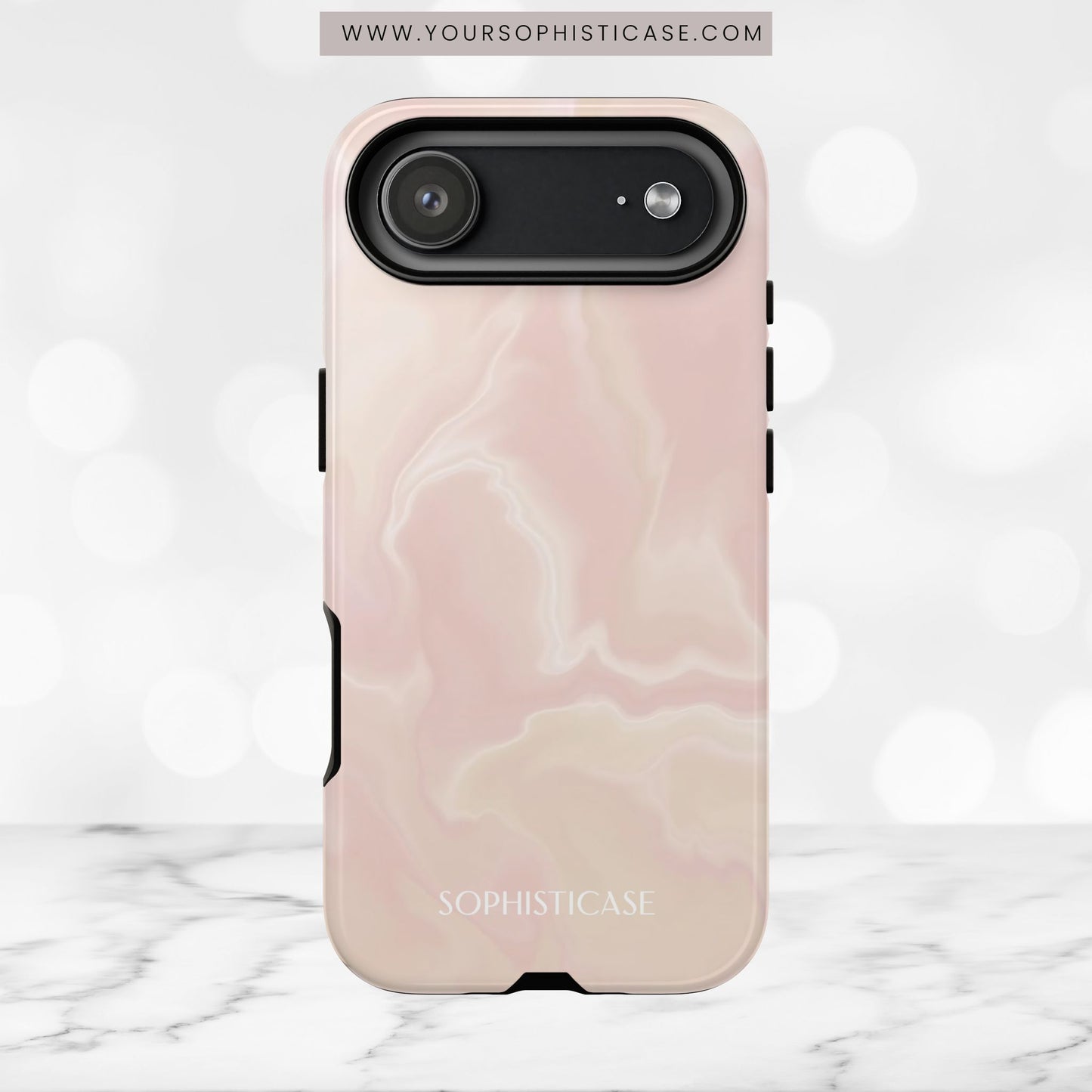 Liquid Magic in Beige Haze - iPhone Case