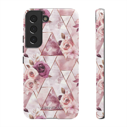 Royal Floral in Plum Chevron - Tough Phone Case