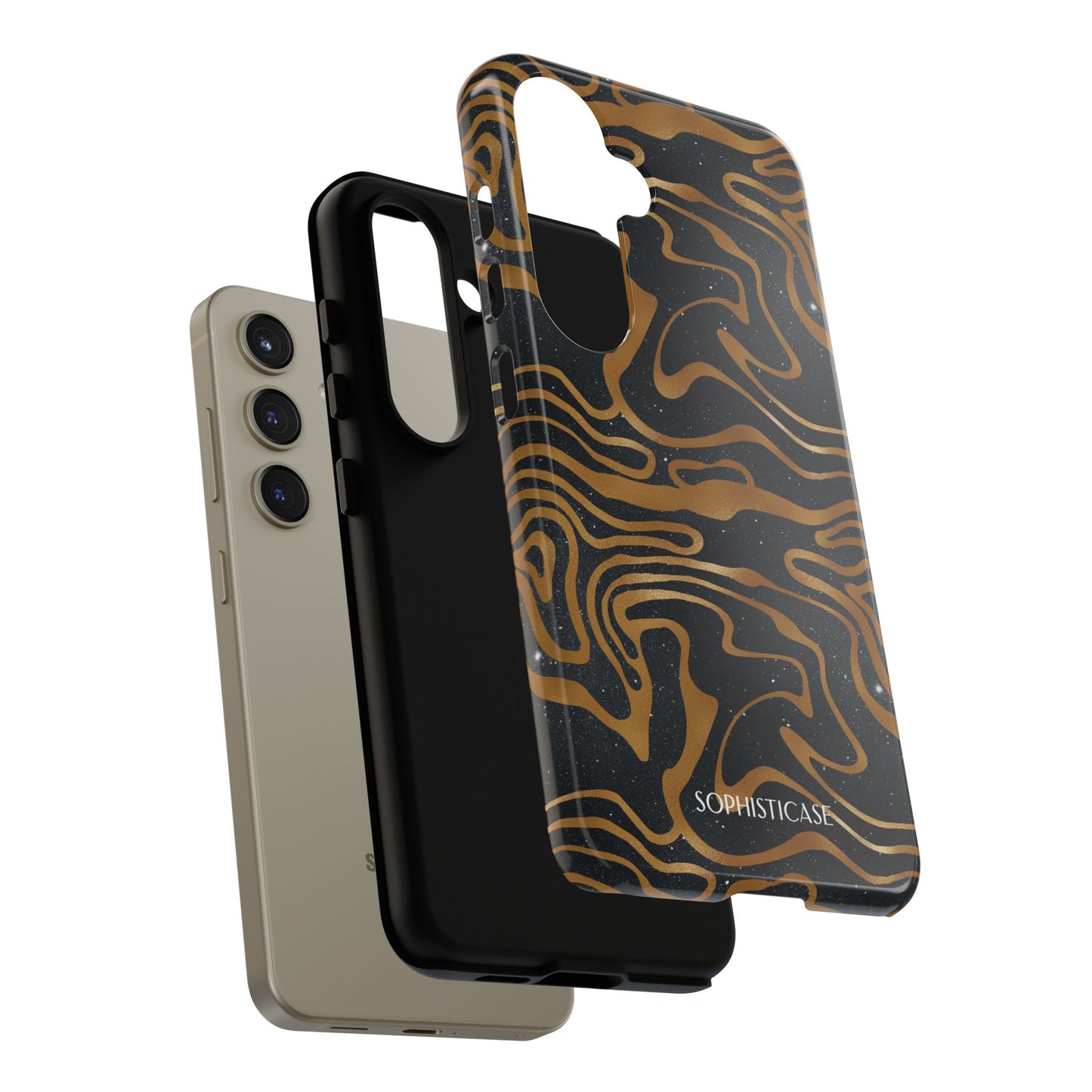 Cosmic Zebra in Black - iPhone Case, Samsung Galaxy Case, Google Pixel Case