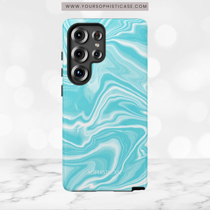 Liquid Dreams in Aqua - Tough Phone Case