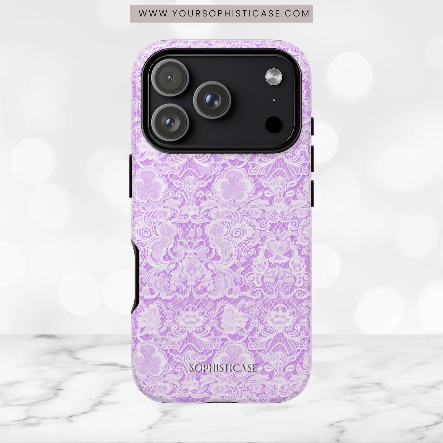 Luxe Lace in Purple - iPhone Case, Samsung Galaxy Case, Google Pixel Case