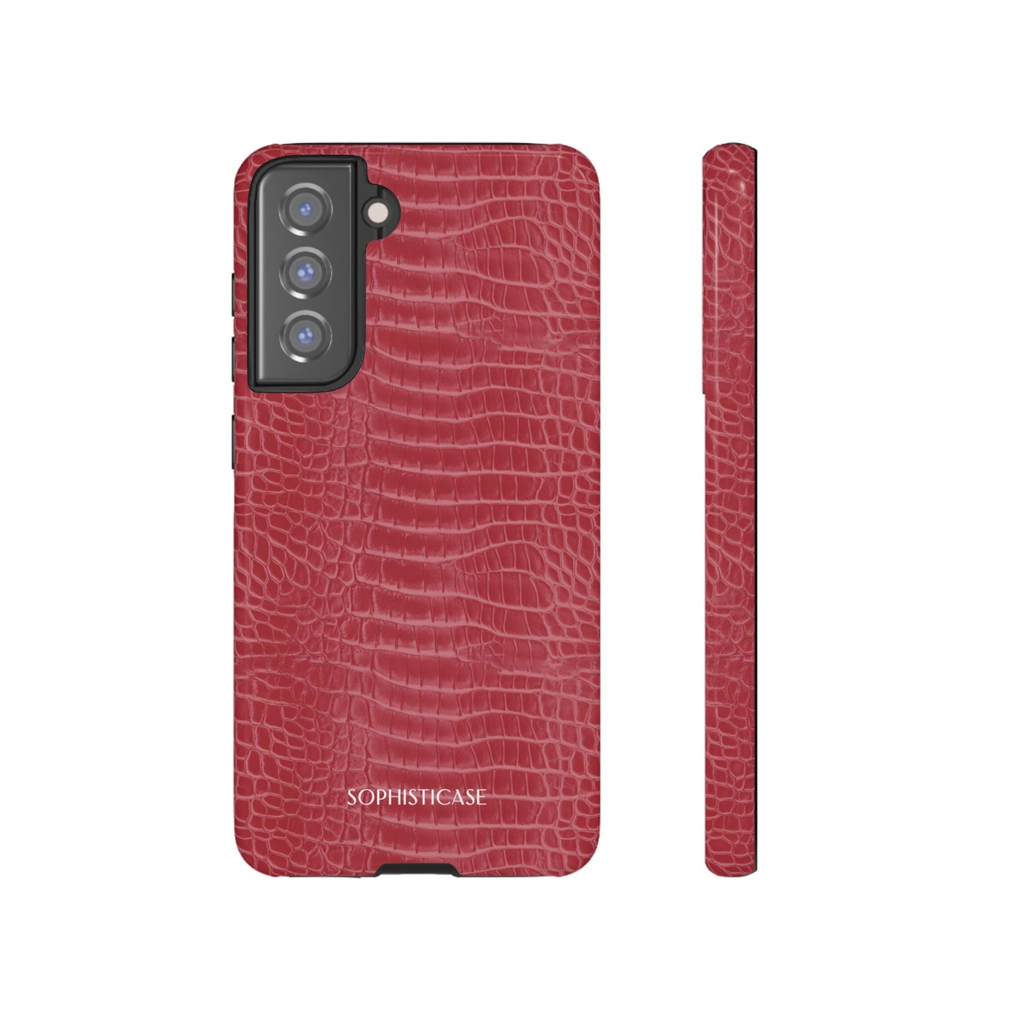Luxe Leather in Cherry Red - iPhone Case, Samsung Galaxy Case, Google Pixel Case