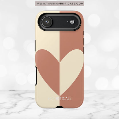 Be Mine in Brown and Cream - iPhone Case