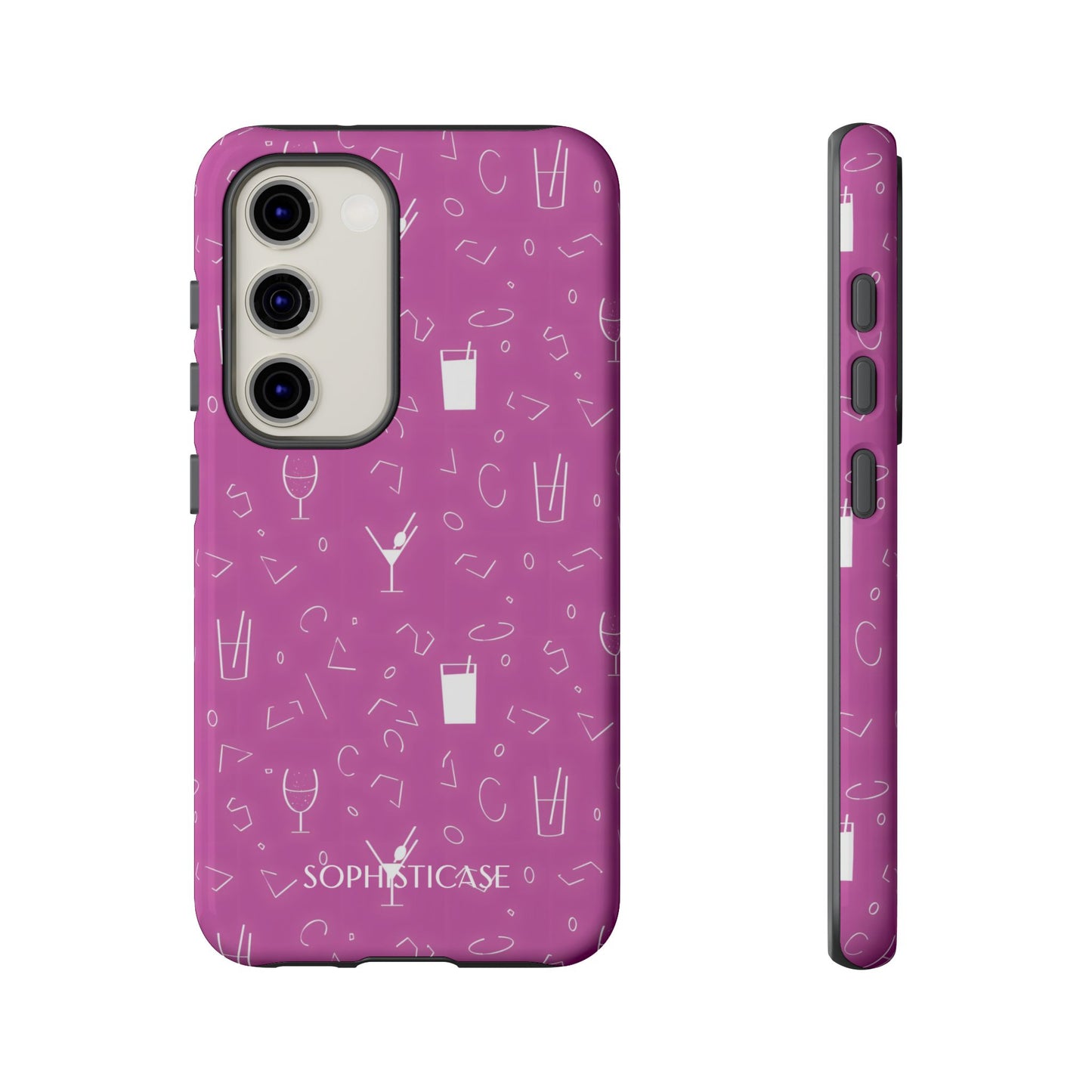 Cocktail Hour in Purple - Drop Proof Phone Case for Samsung Galaxy