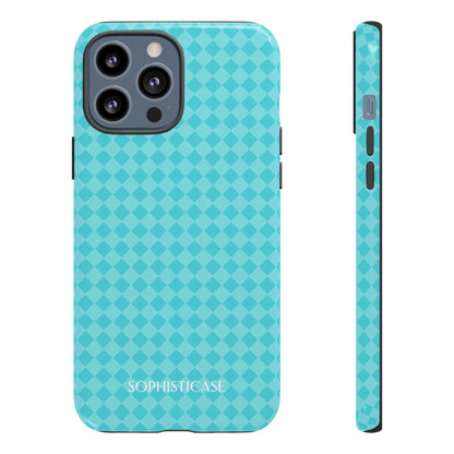 Diamond Diva in Aqua - Drop Proof Phone Case for iPhone